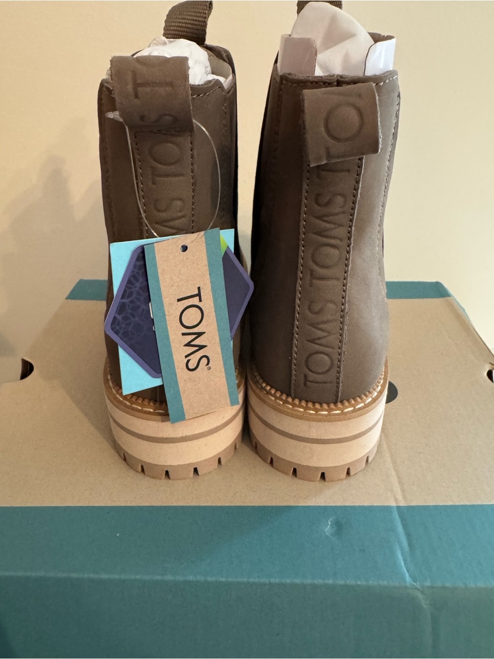TOMS Women's Taupe Grey Dakota Lug Boots - Picture 2 of 4